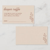 Sommer-Herbstrumpf für Windeln in Beige Blume Begleitkarte (Vorne/Hinten)