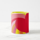 Sommer-Herz-Tasse Zweifarbige Tasse (Mittel)