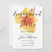 Sommer Hibisken Blume Engagement Partei Hawaii Einladung (Vorderseite)