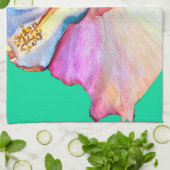 Sommer Hibiskus blühend Geschirrtuch (Gefaltet)