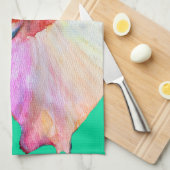 Sommer Hibiskus blühend Geschirrtuch (Viertel Falte)