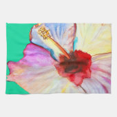 Sommer Hibiskus blühend Geschirrtuch (Horizontal)