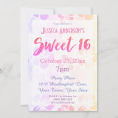 Sommer Hibiskus tropische Süße 16 Geburtstag Einladung (Vorderseite)