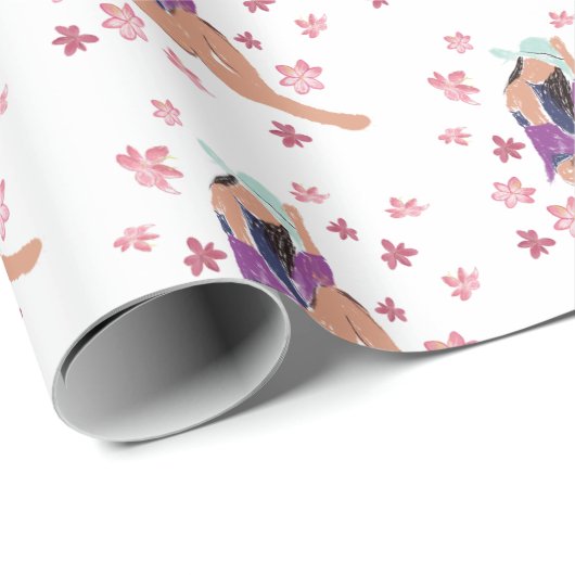 Sommer hier geschenkpapier (Rolleneckpunkt)