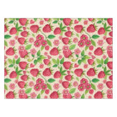 Sommer-Himbeer-Garten Botanisches Fruchtmuster Tischdecke (Vorderseite (Horizontal))
