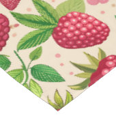 Sommer-Himbeer-Garten Botanisches Fruchtmuster Tischdecke (Schrägansicht)
