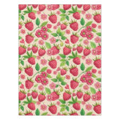 Sommer-Himbeer-Garten Botanisches Fruchtmuster Tischdecke (Vorderseite)