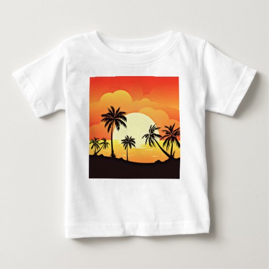 Sommer Hintergrund mit Palmen-32134 Baby T-shirt (Vorderseite)