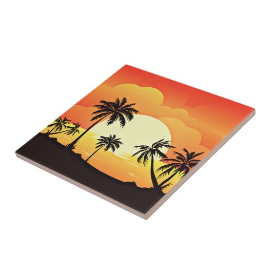 Sommer Hintergrund mit Palmen-32134 Fliese (Seite)