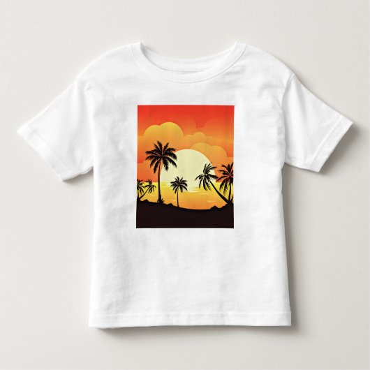 Sommer Hintergrund mit Palmen-32134 Kleinkind T-shirt (Vorderseite)