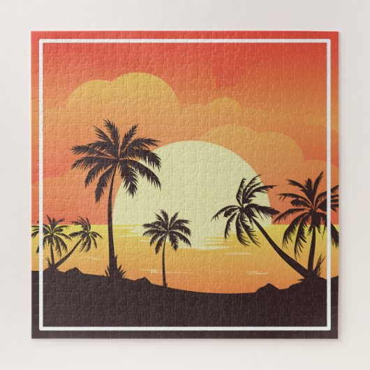 Sommer Hintergrund mit Palmen-32134 Puzzle (Vertikal)