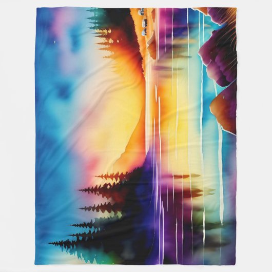 Sommer Hintergrund mit Palmen-56790 Fleecedecke (Vorderseite)