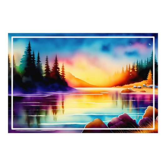 Sommer Hintergrund mit Palmen-56790 Fotodruck (Vorne)