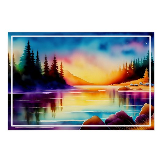 Sommer Hintergrund mit Palmen-56790 Poster (Vorderseite)