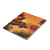 Sommer Hintergrund mit Palmen Fliese (Seite)