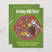 Sommer-Hinterhof GRILLEN Party Einladungen (Vorne/Hinten)