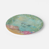 Sommer, Hochzeit am Strand, Muscheln, Teller (Schrägansicht)