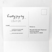 Sommer-Hochzeit des tropischen Strands Dreifach Gefaltete Einladung (Innen Erste Seite)