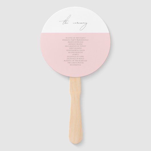 Sommer-Hochzeitsprogramm Strawberry and Peonies Fächer (Rückseite)