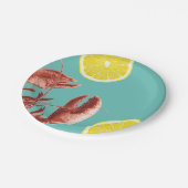 Sommer-Hummer-Blutgeschwür-Party-Aqua Pappteller (Schrägansicht)
