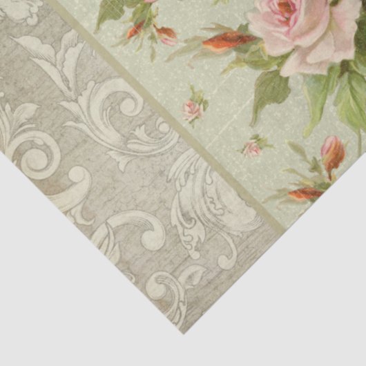 Sommer Hütte Rosenstrahlen Holzdekoupage Seidenpapier (Ausschnitt)