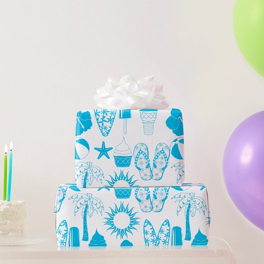 Sommer-Ikonen Geschenkpapier