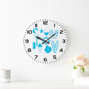 Sommer-Ikonen Große Wanduhr