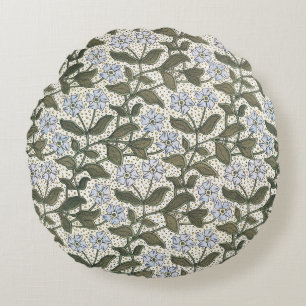 Sommer Immergrün Blüten Jugendstil Botanik Rundes Kissen