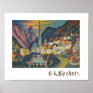 Sommer in Davos von E.L. Kirchener (1925) Poster