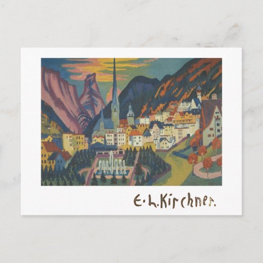 Sommer in Davos von E.L. Kirchener (1925) Postkart Postkarte (Vorderseite)