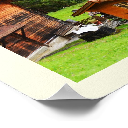 Sommer in den Schweizer Alpen Poster (Ecke)