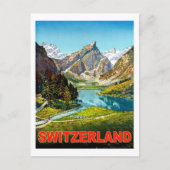 Sommer in den Schweizer Bergen, Jahrgang Postkarte (Vorderseite)