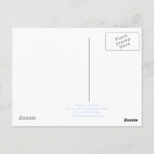 Sommer in den Sierras Postkarte (Rückseite)