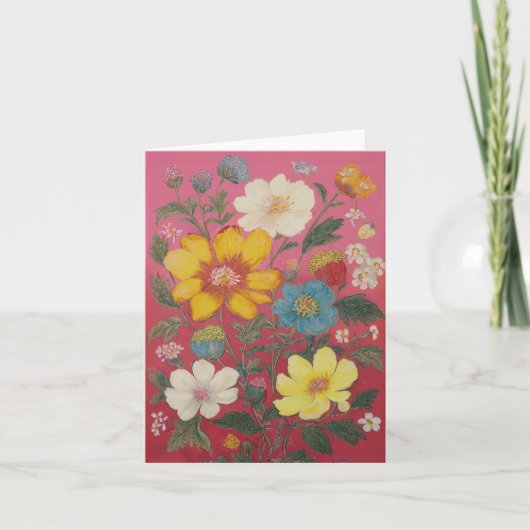 Sommer in der Blumenlähmung Dankeskarte (Vorderseite)