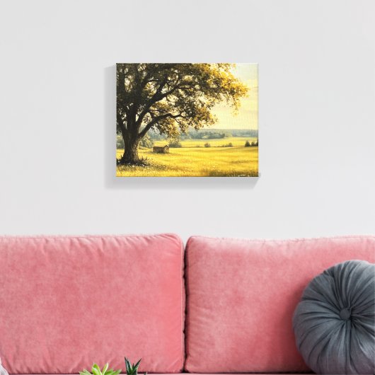 Sommer in der Landschaft Leinwanddruck (Insitu (Wohnzimmer))