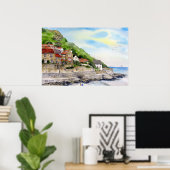 Sommer in der Runswick Bay von Farida Greenfield Poster (Heimbüro)