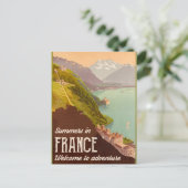 Sommer in Frankreich, Landschaftsblick auf die Ber Postkarte (Stehend Vorderseite)