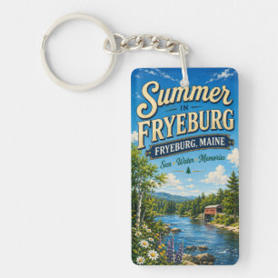 Sommer in Fryeburg Maine Rechteck Acryl Schlüsselanhänger