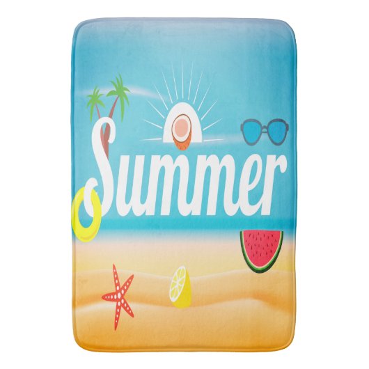Sommer in Ihrem Badezimmer Badematte (Vorderseite Vertikal)