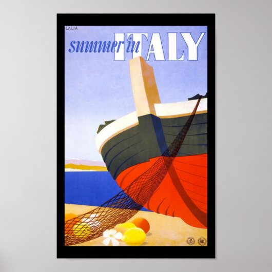Sommer in Italien Reiseplakat Poster (Vorne)
