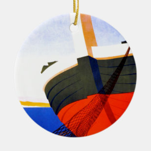 Sommer in Italien Vintage Travel Keramik Ornament
