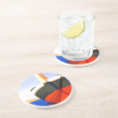 Sommer in Italien Vintage Travel Sandstein Untersetzer (Seite)