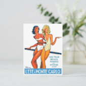 Sommer in Monte Carlo Monaco Postkarte (Stehend Vorderseite)