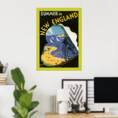 Sommer in Neuengland (Grenze) Poster (Heimbüro)