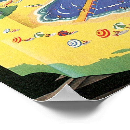 Sommer in Neuengland Poster (Ecke)