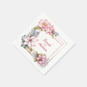 Sommer in Rosa: Personalisierte Hochzeit von Napki Serviette (Ecke)