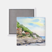 Sommer in Runswick Bay England Farida Greenfield Magnet (Vorderseite/Rückseite)