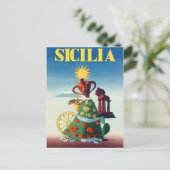 Sommer in Sizilien, Italien Postkarte (Stehend Vorderseite)