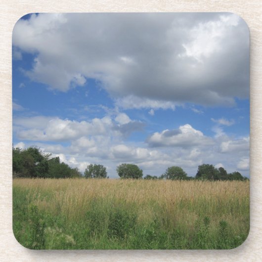 Sommer-Iowa-Grasland Getränkeuntersetzer (Vorderseite)