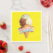 Sommer ist für Eiscreme Serviette (Beispiel)